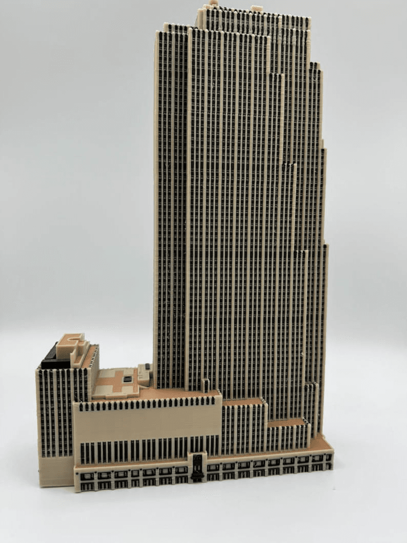30 Rockefeller Plaza Inspired Miniature Skyscraper Model