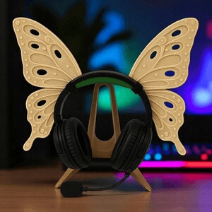 Butterfly Wing Gaming Headset Stand | Cosplay Desk Holder
