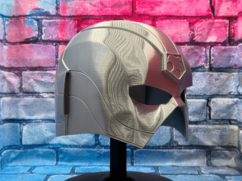Top Trio Universe Inspired Fan Helmet Mask – Silver