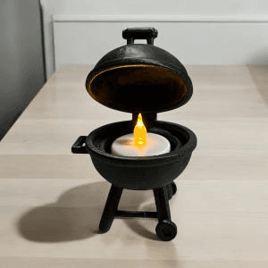 Mini BBQ Grill Tealight Holder – Novelty Desk Decor