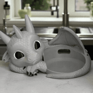 Whimsical Baby Dragon Alexa Echo Dot 3 Desk Holder