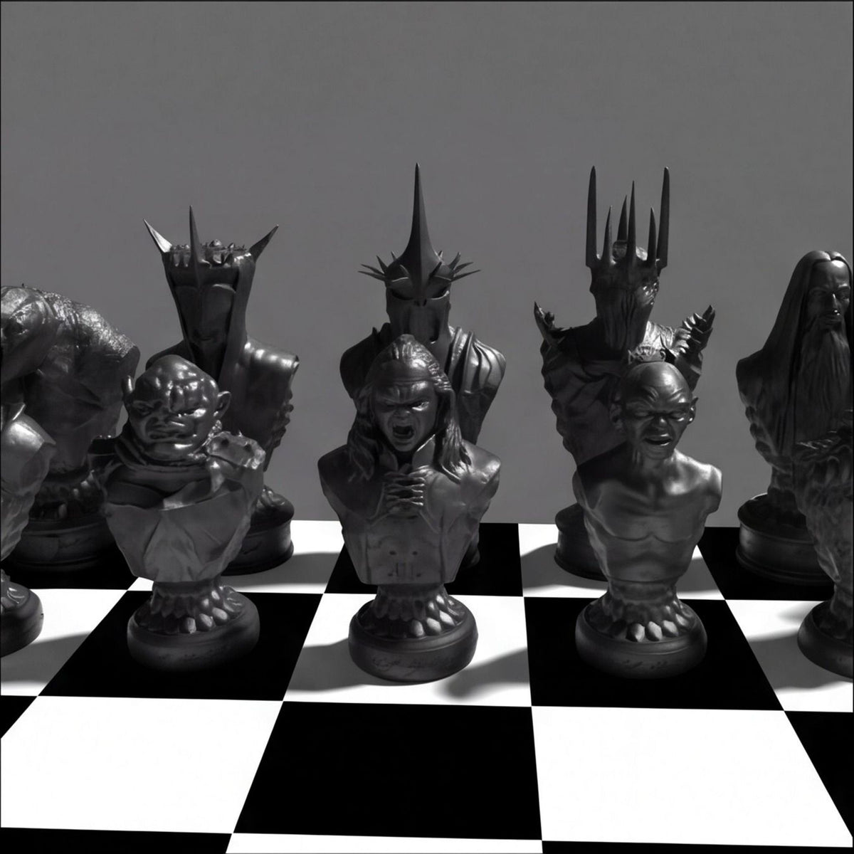 Dark Lord Inspired Fantasy Chess Pieces – Evil Side Set