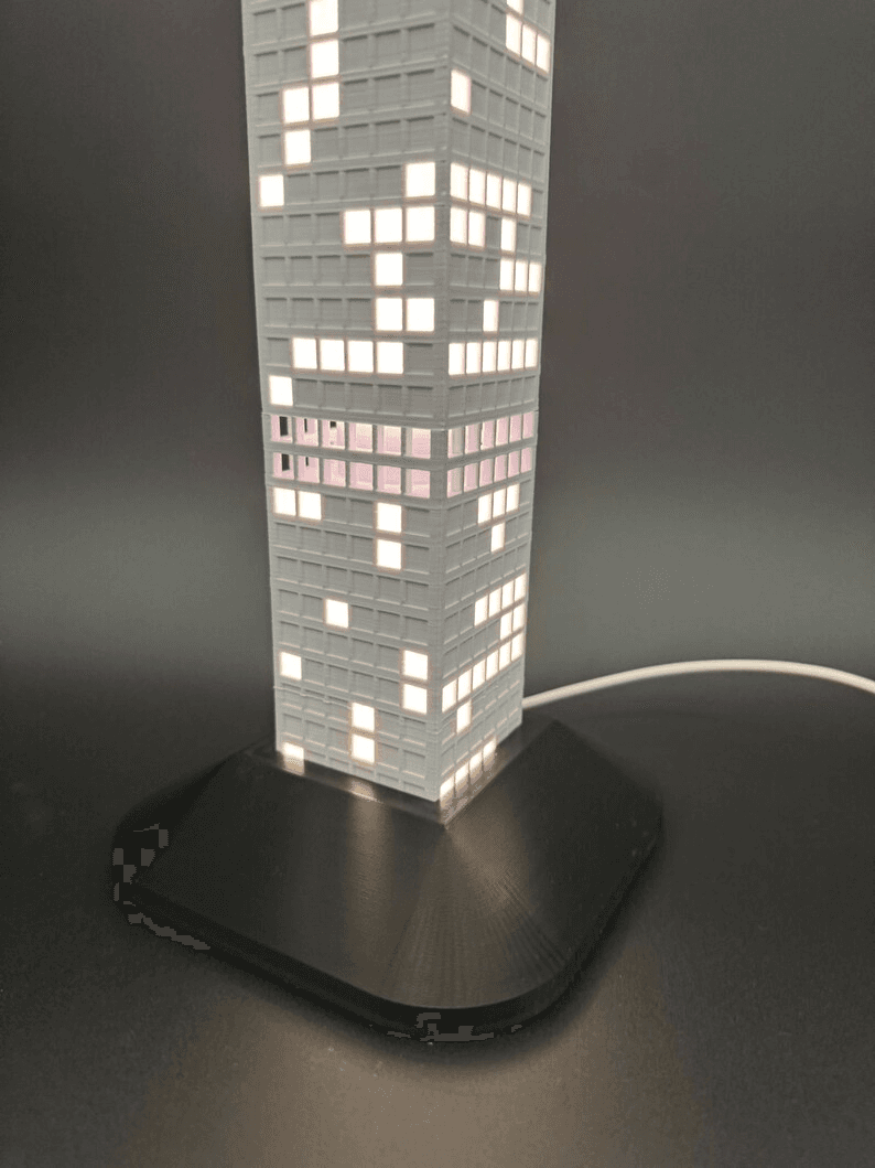 World Famous Skyline Light-Up Glowing Desk Model Display
