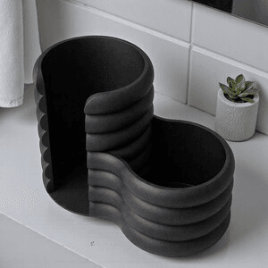 Bubble Tube Cotton Swab & Pad Bathroom Organizer