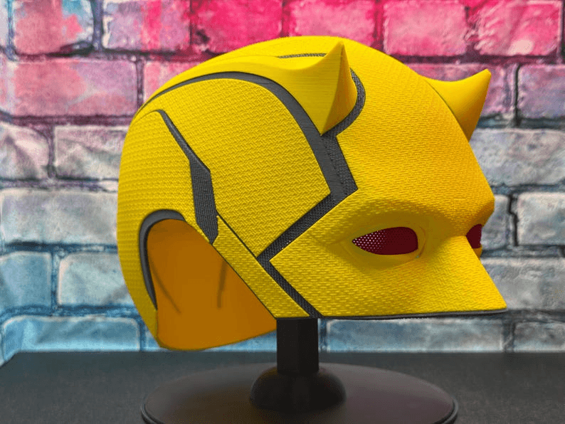 Daredevil Born Again Inspired Yellow Devil Helmet Mask