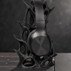 Geometric Headphone Stand – Modern Copper Desk Decor