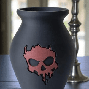 Gothic Skull Flower Vase | Dark Planter Pot