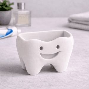Smiling Tooth Business Card Holder for Dentist Desk