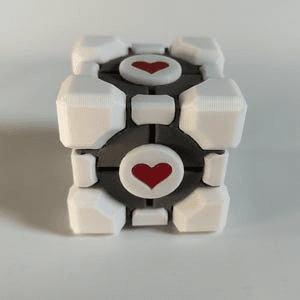 Portal-Inspired Companion Cube & Button Fan Art Bundle