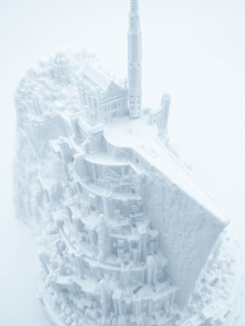 Minas Tirith Inspired Glowing Fantasy Castle Model
