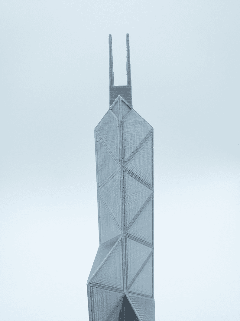 Bank of China Tower Inspired Miniature Skyline Model