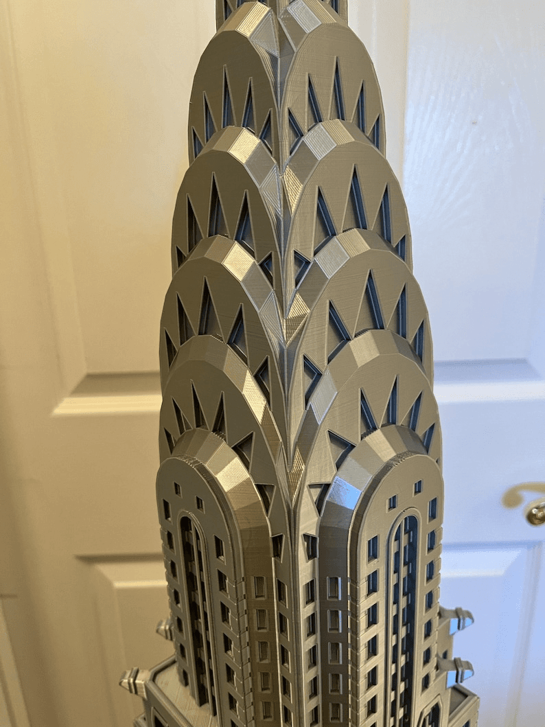Extra Large Chrysler Building Inspired Miniature Model