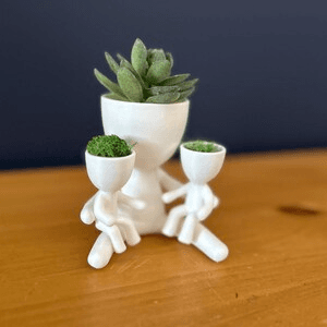 Family Figure Succulent Pot Set | Mom & Kids Planter