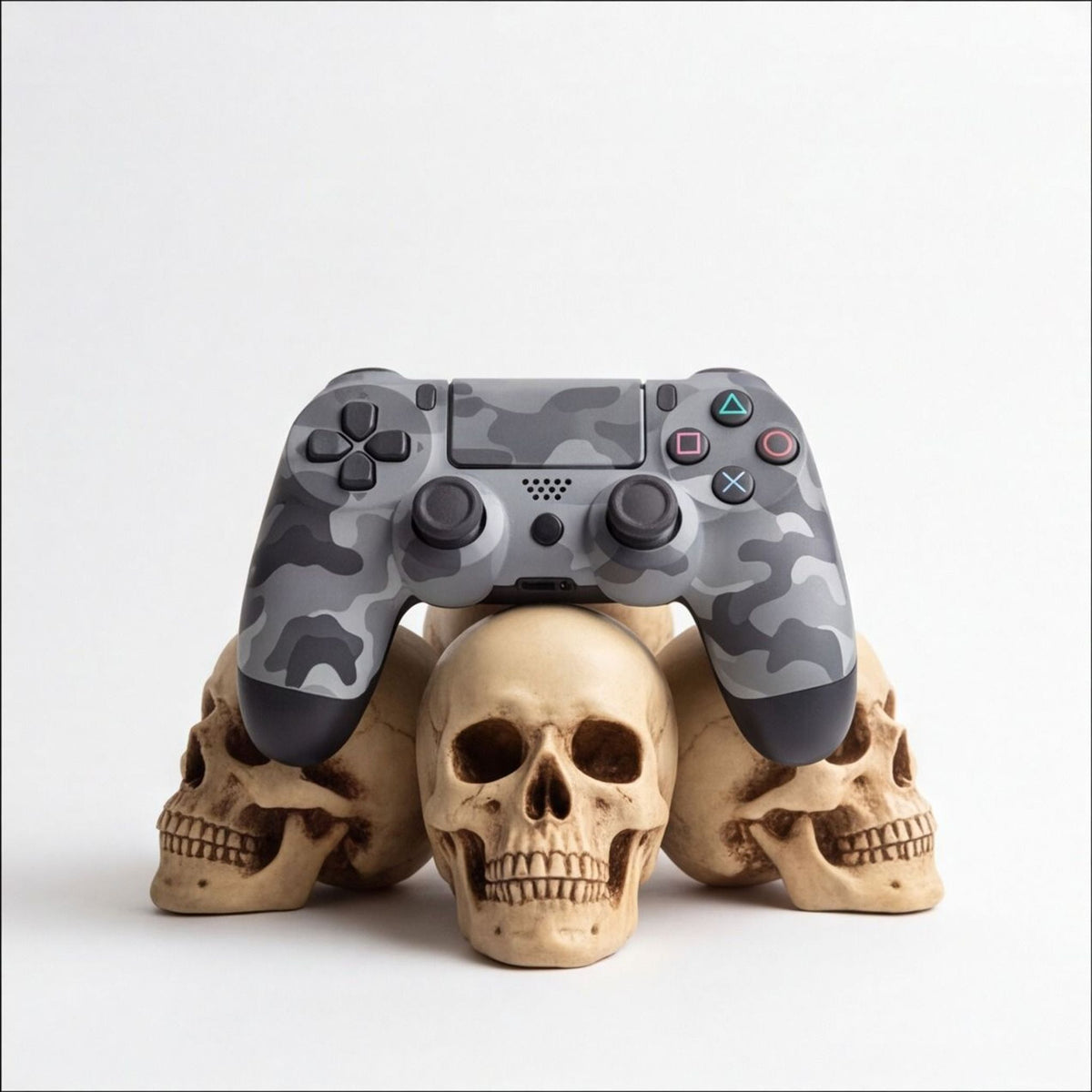 PS5 Controller Stand Skull Pile Gaming Desk Decor Display