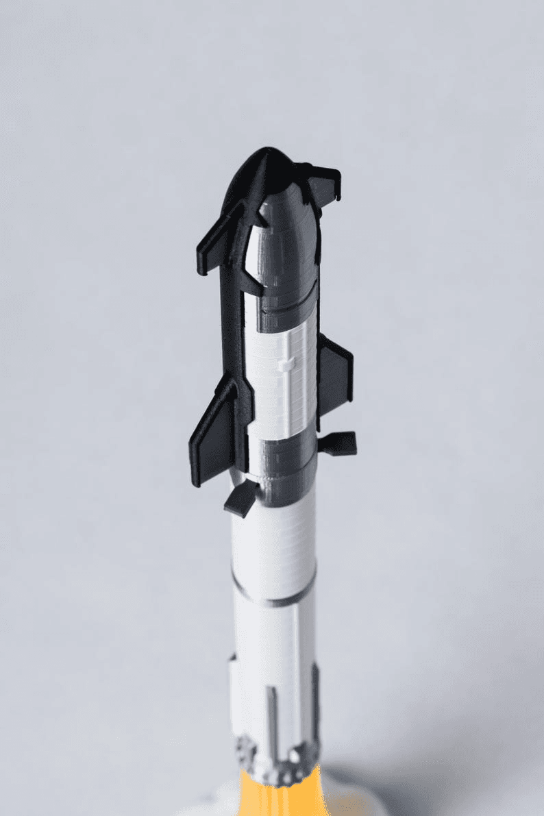 SpaceX Starship Inspired Super Heavy Rocket Lamp Model