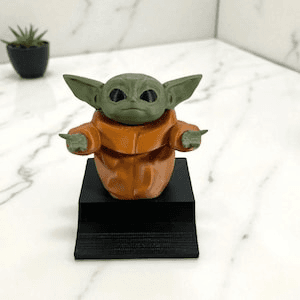 Grogu Inspired Lightsaber Pen Holder | Fan Desk Stand