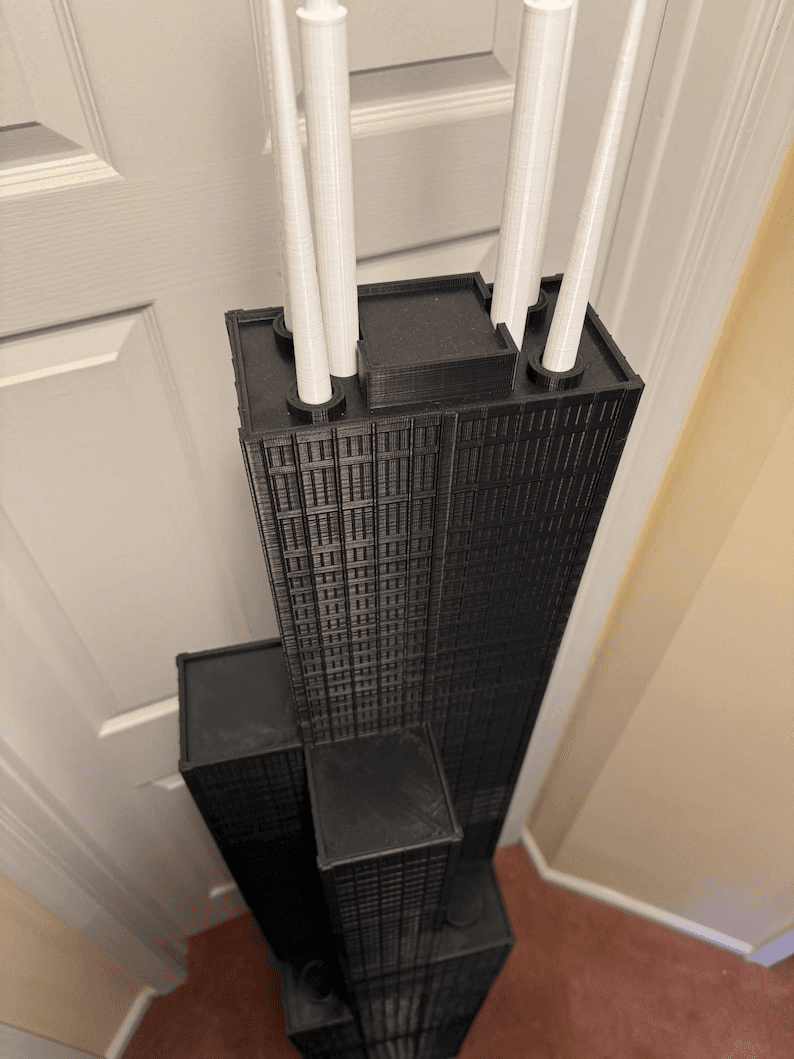 Sears Tower Inspired Miniature Chicago Landmark Model
