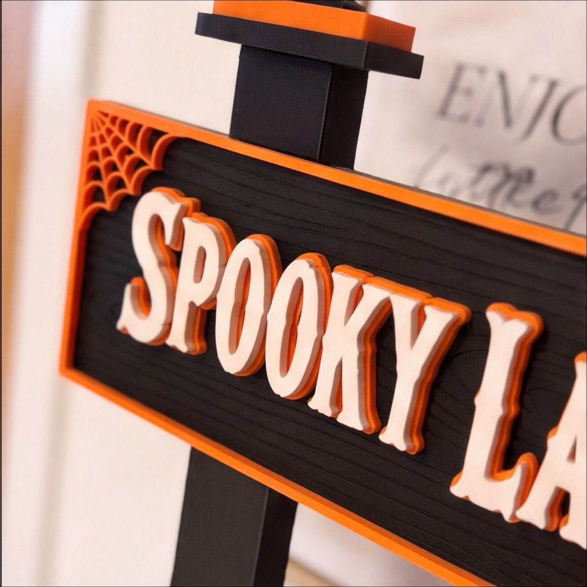 Spooky Lane Halloween Street Sign Decorative Novelty Prop
