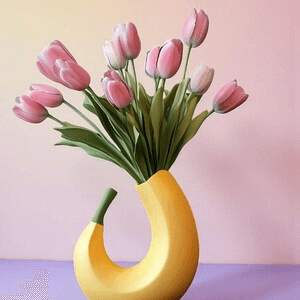 Banana-Shaped Modern Decorative Vase | Table Centerpiece