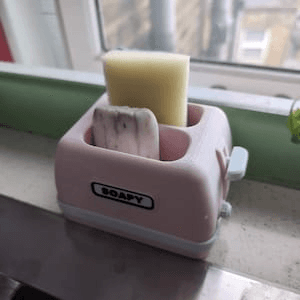 Retro Toaster Soap Dish – Pastel Bathroom Decor