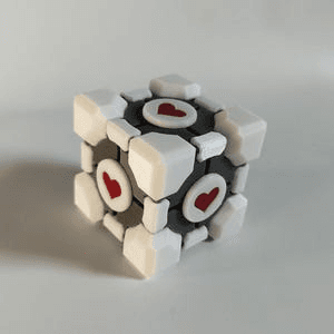 Portal-Inspired Companion Cube & Button Fan Art Bundle