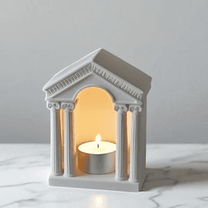 Greek Temple Tea Light Holder | Olympus-Inspired Decor