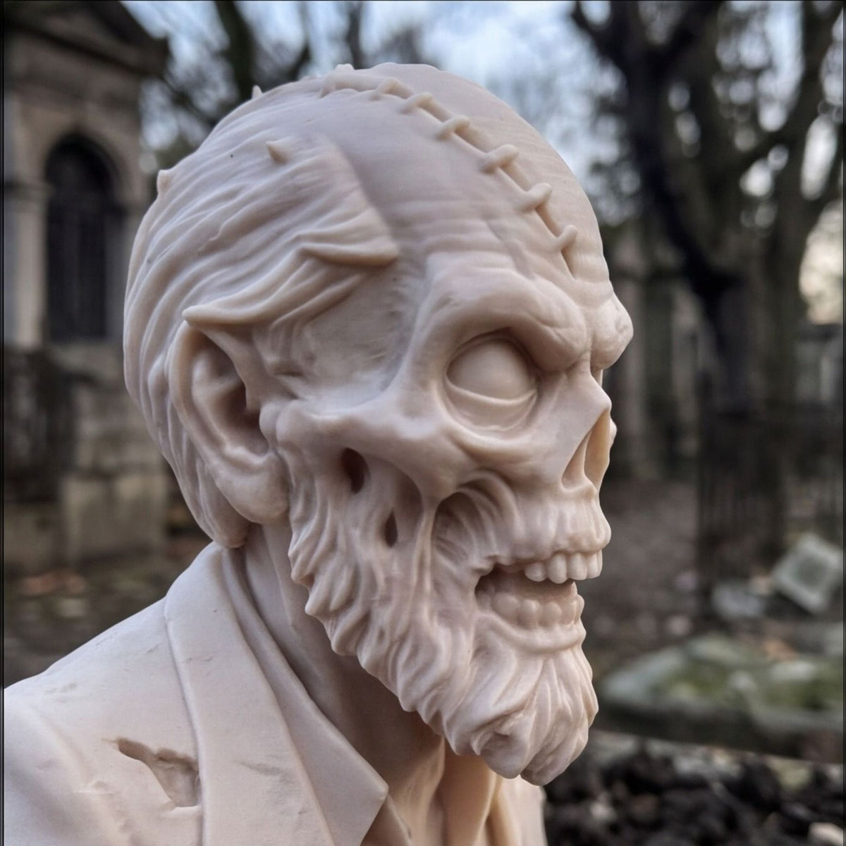 Zombie Rising From the Grave Bust – Horror Figure Statue