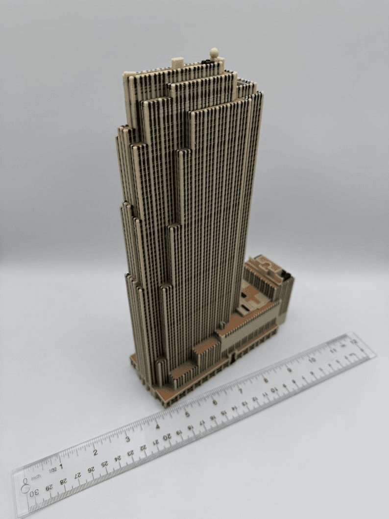 30 Rockefeller Plaza Inspired Miniature Skyscraper Model