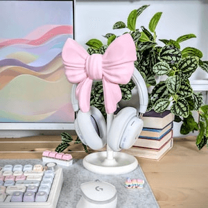Coquette Bow Headphone Stand – Aesthetic Desk Decor