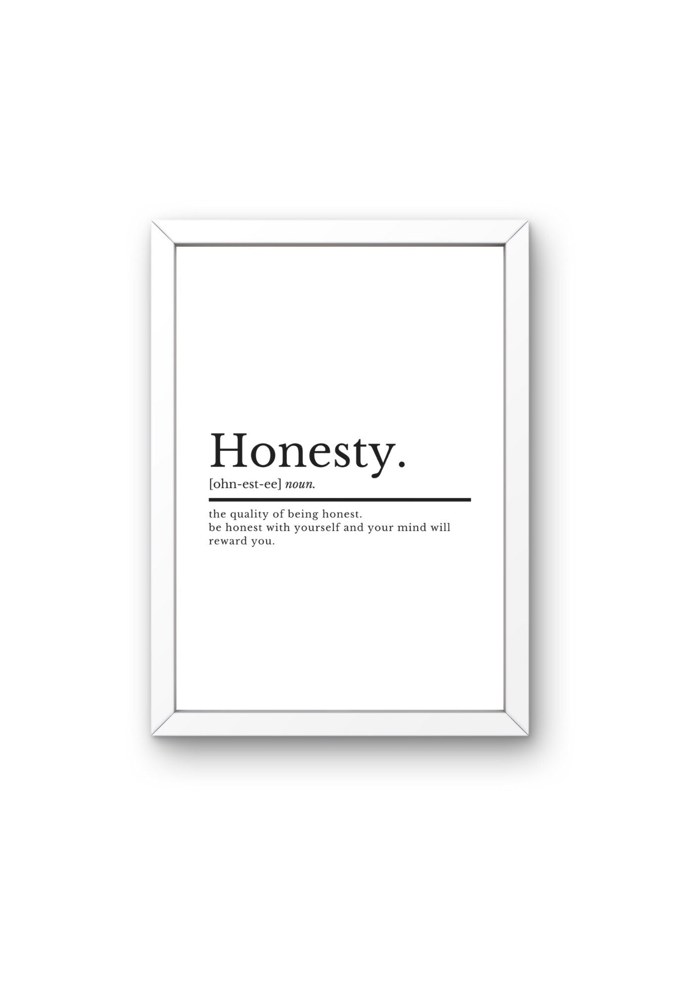 Inspirational Quote Prints Honesty Definition | Home Décor | Motivational Print | Home Office Decor | Bedroom Wall Art | Positive Print - ProfessorPrintsUK - A2