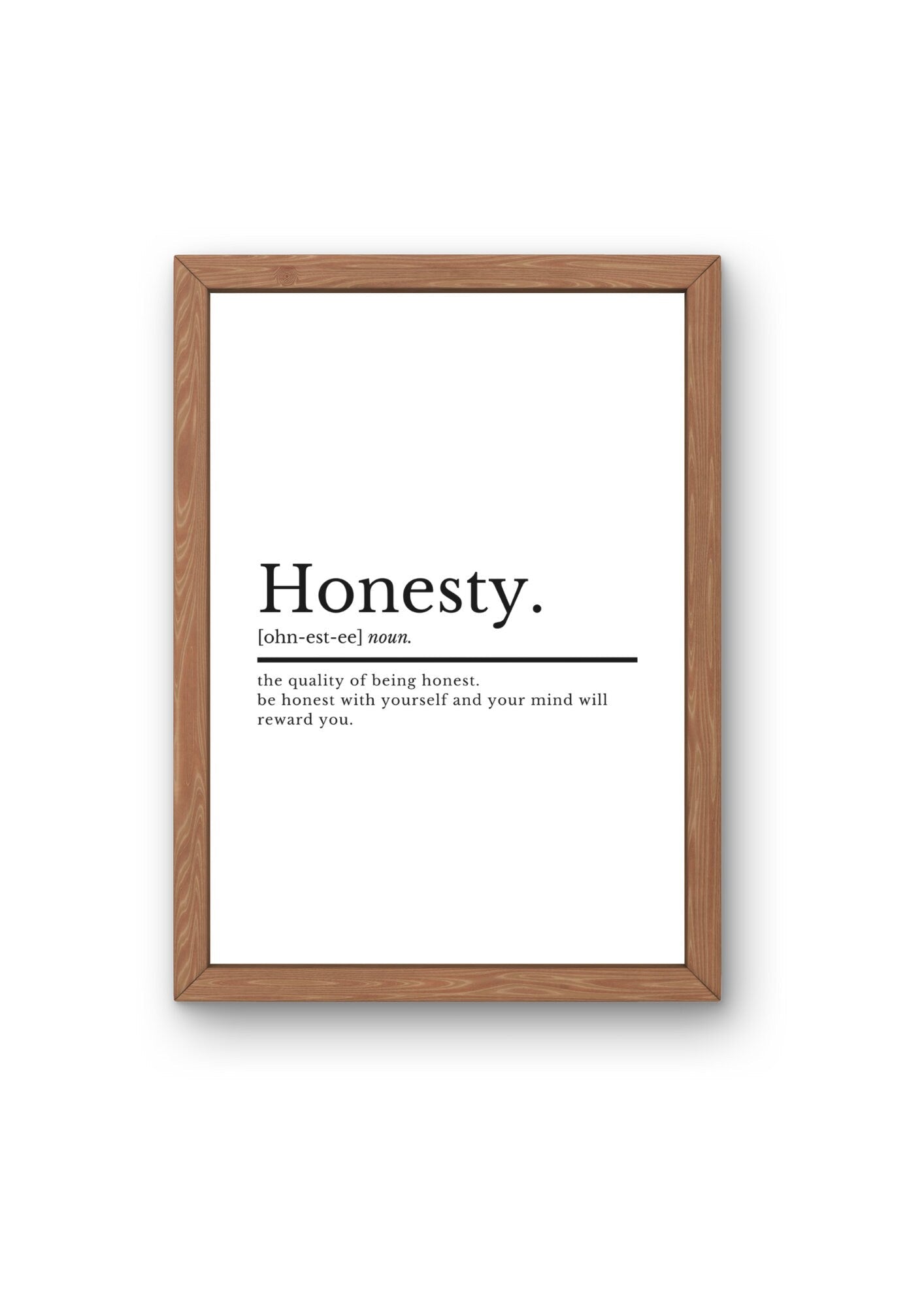 Inspirational Quote Prints Honesty Definition | Home Décor | Motivational Print | Home Office Decor | Bedroom Wall Art | Positive Print - ProfessorPrintsUK - A2