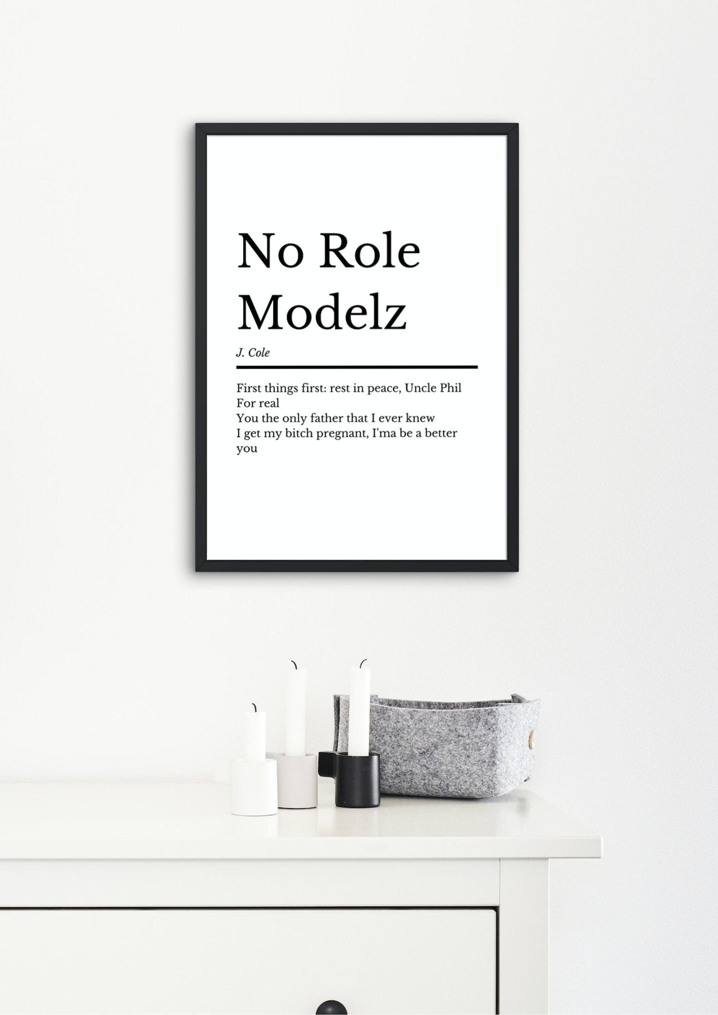 J Cole, No Role Modelz | J Cole Music Gift | Birthday Gift | J Cole Album Wall Art | J Cole Poster - ProfessorPrintsUK - A1