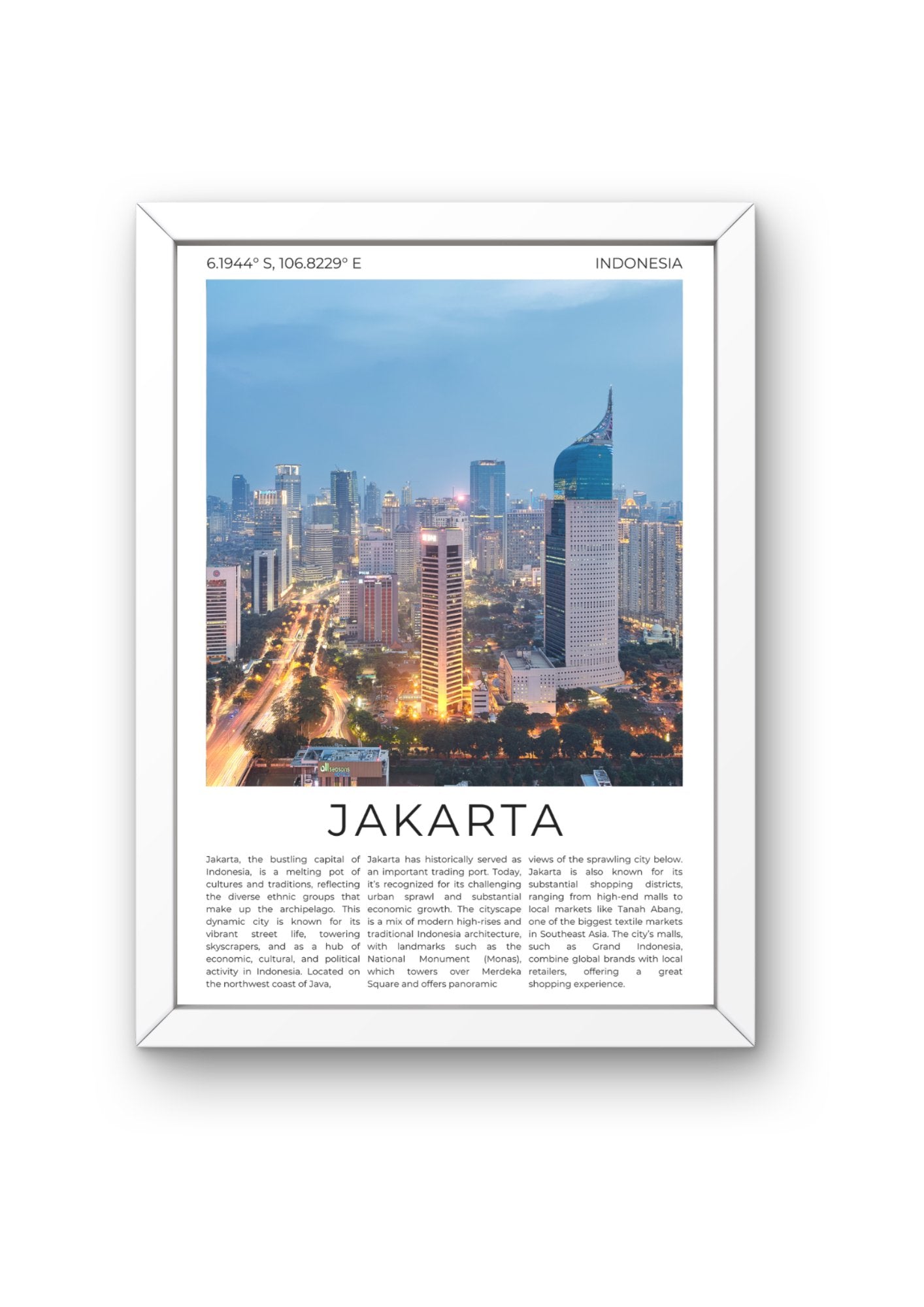 Jakarta: Gateway to Indonesia - ProfessorPrintsUK - A6