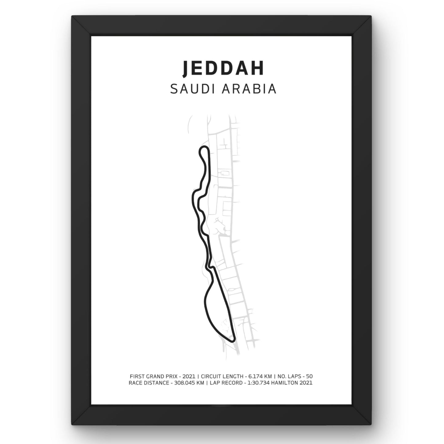 Jeddah - Saudi Arabia - F1 Poster - ProfessorPrintsUK - Unframed