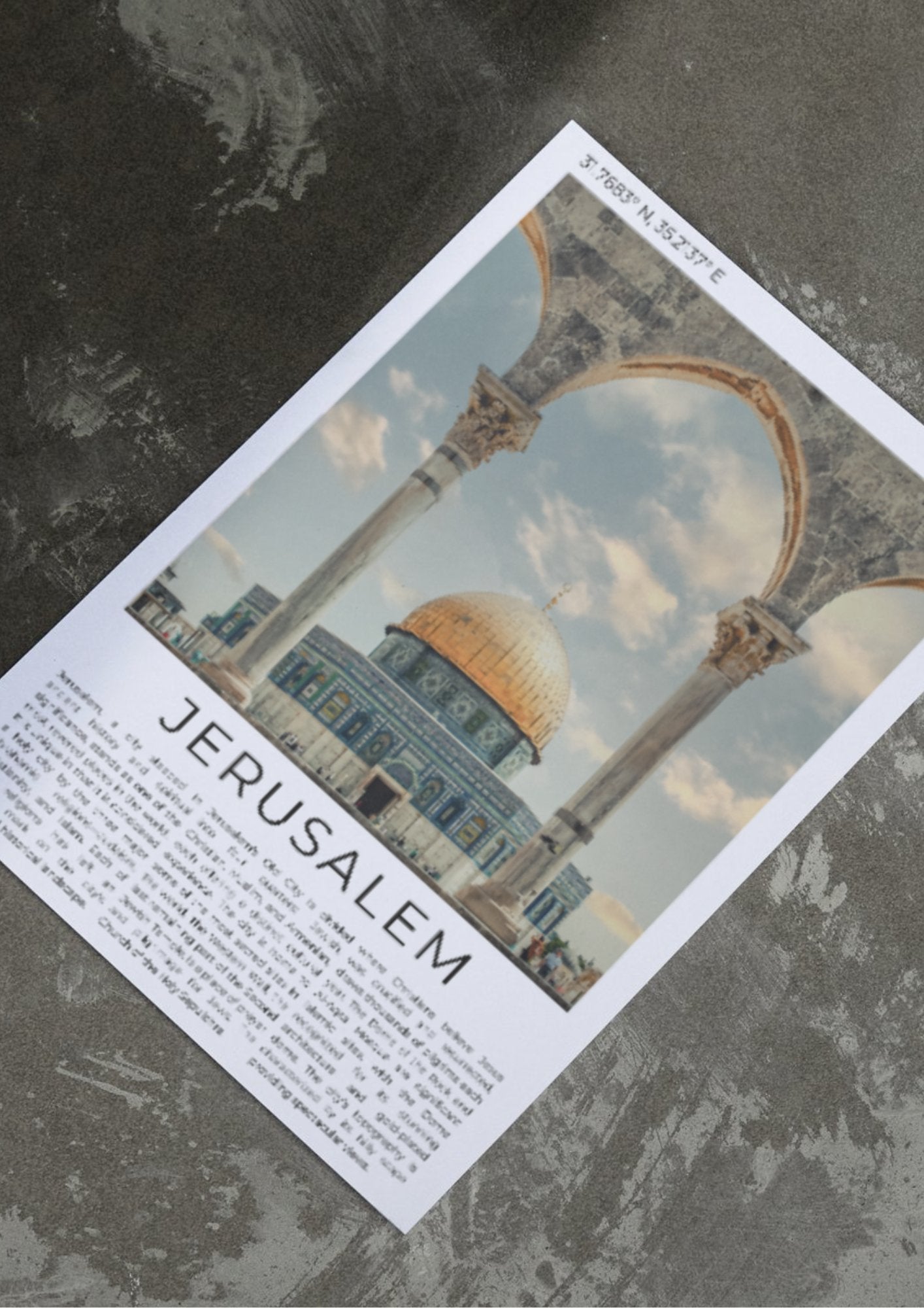 Jerusalem: Eternal City of Faith - ProfessorPrintsUK - A6