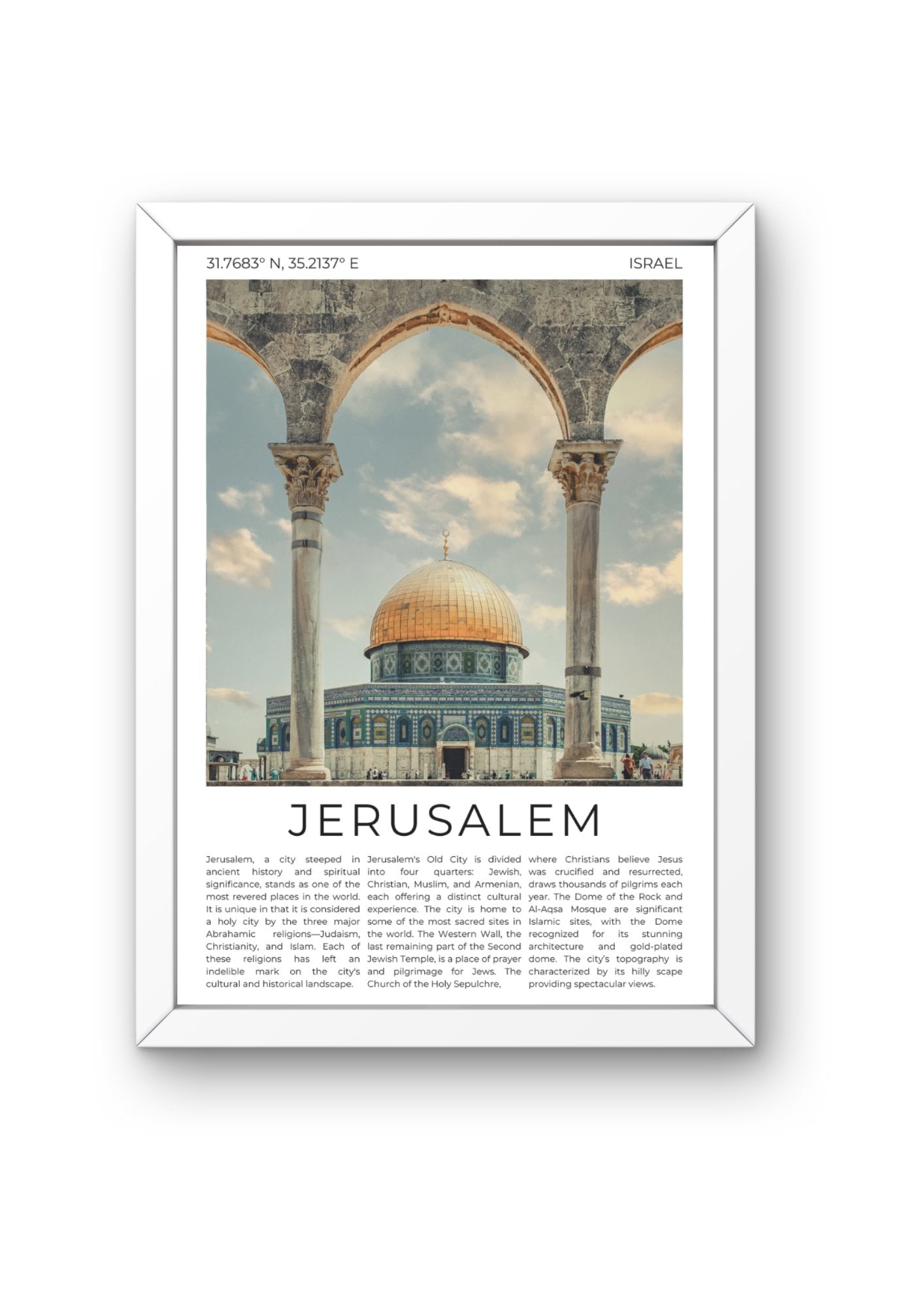 Jerusalem: Eternal City of Faith - ProfessorPrintsUK - A6