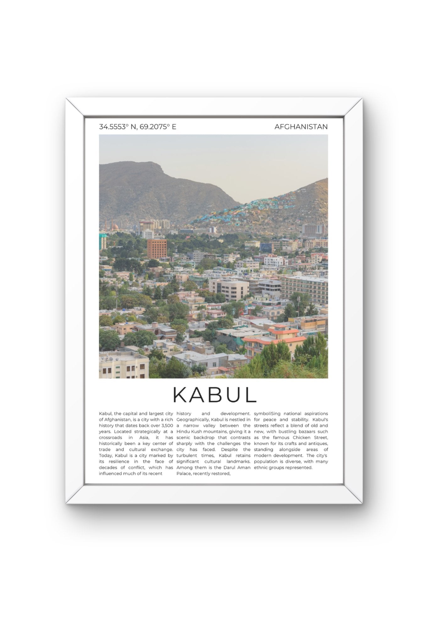 Kabul: Heart of Afghanistan - ProfessorPrintsUK - A6