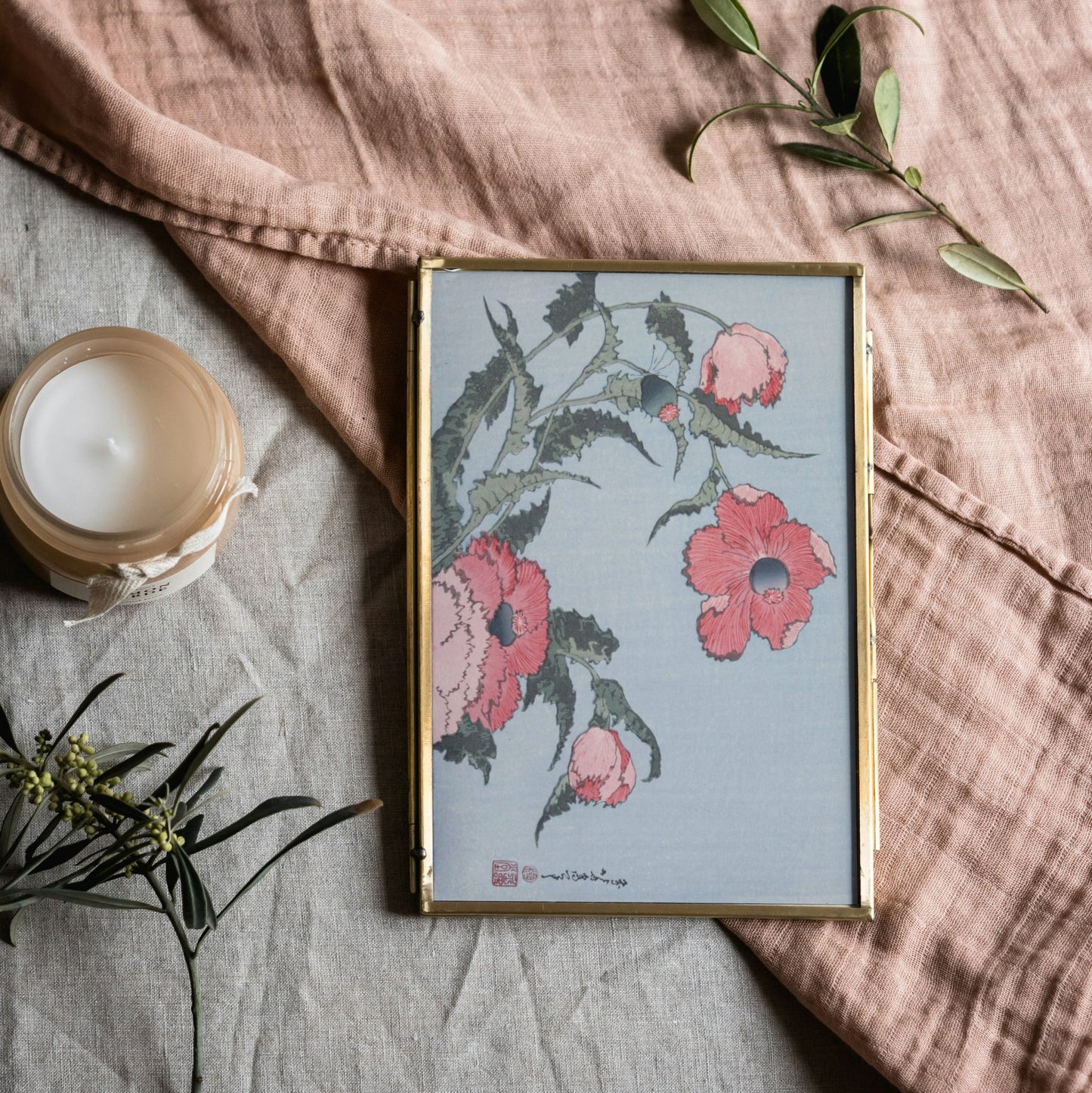 Katsushika Hokusai, Poppies - ProfessorPrintsUK - Unframed