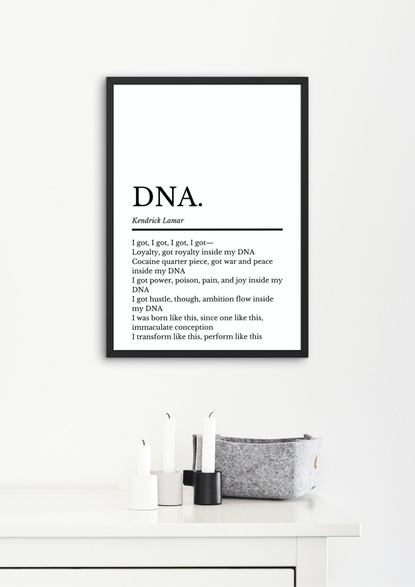 Kendrick Lamar, DNA. | Kendrick Lamar Music Gift | Birthday Gift | Kendrick Lamar Album Wall Art | Kendrick Lamar Poster - ProfessorPrintsUK - A1