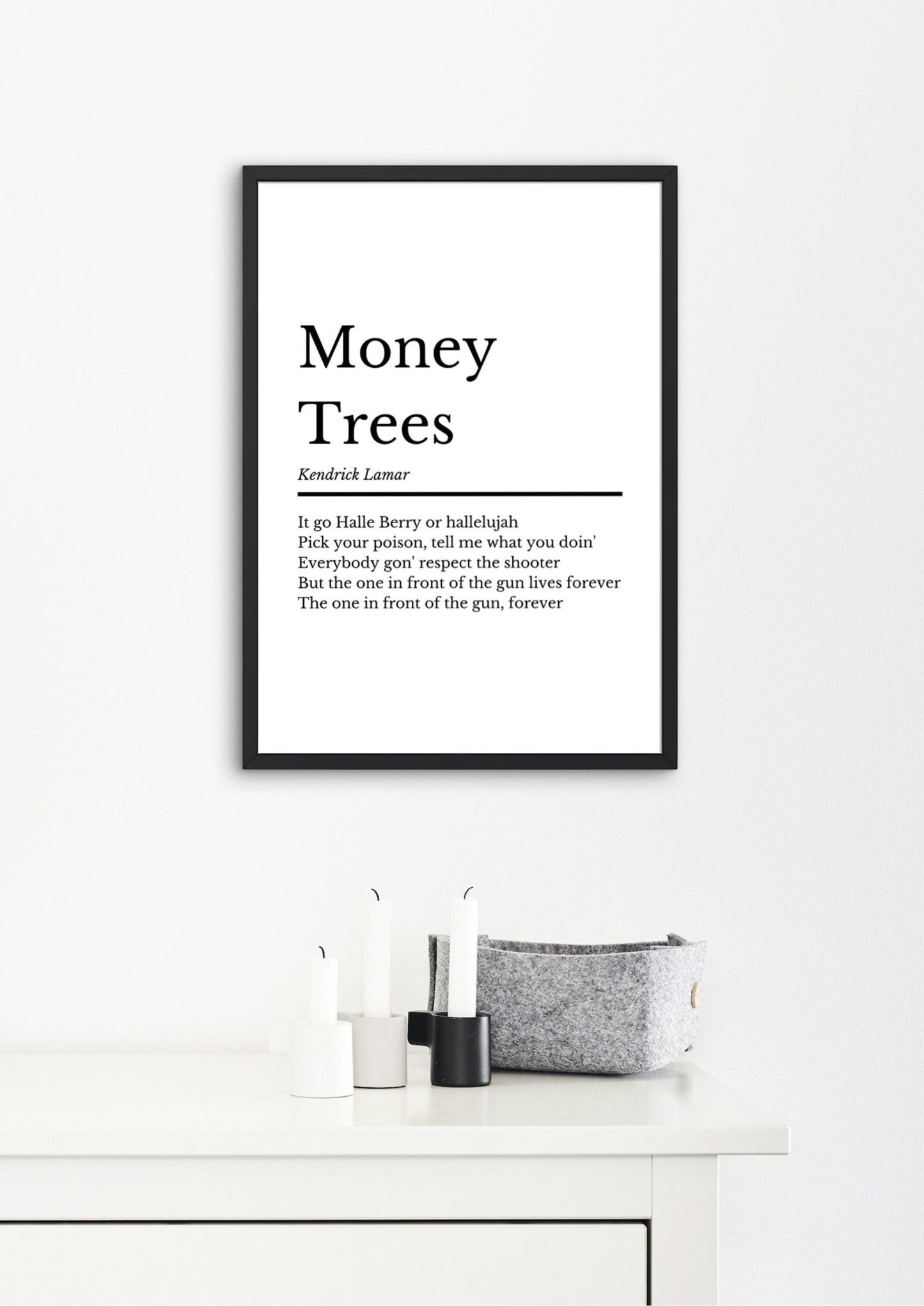 Kendrick Lamar, Money Trees | Kendrick Lamar Music Gift | Birthday Gift | Kendrick Lamar Album Wall Art | Kendrick Lamar Poster - ProfessorPrintsUK - A1