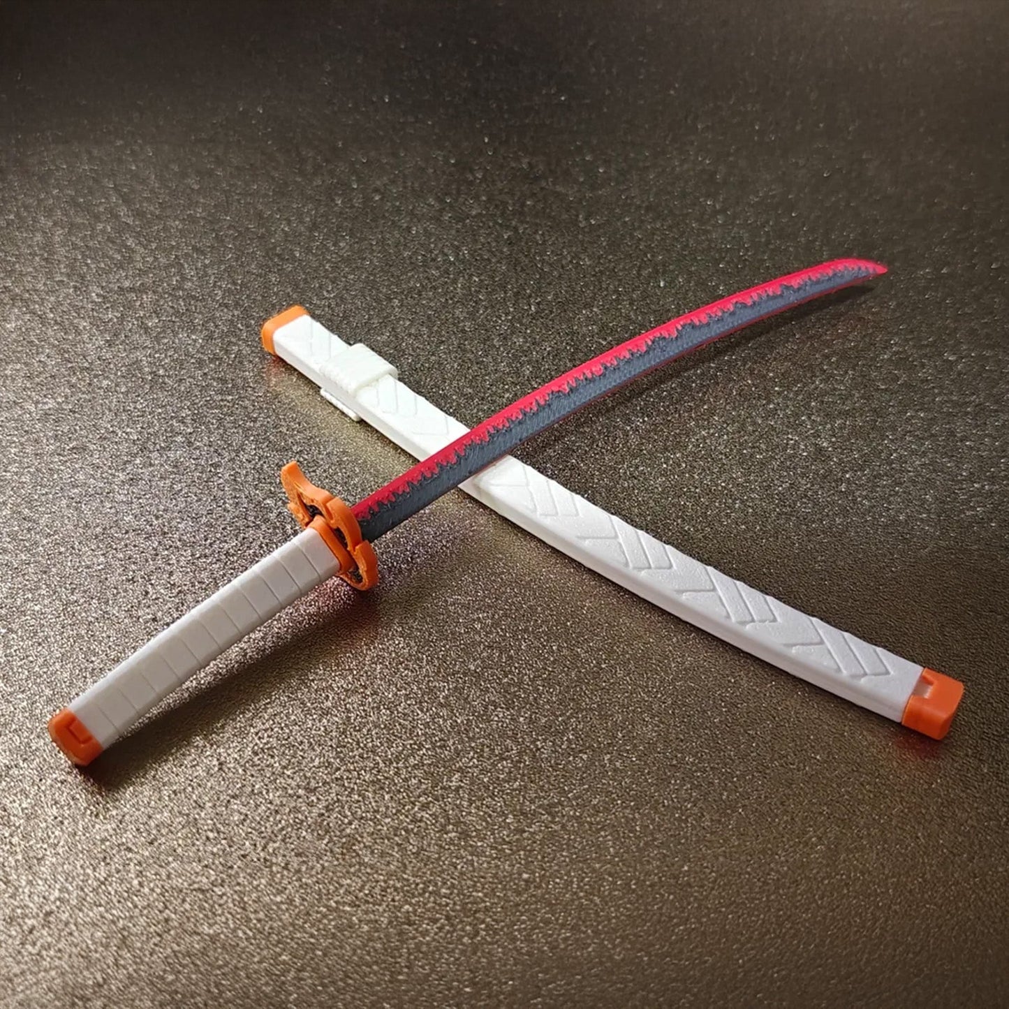 Kyojuro Rengoku Miniature Sword – Demon Slayer Collectible - ProfessorPrintsUK - Stand Included