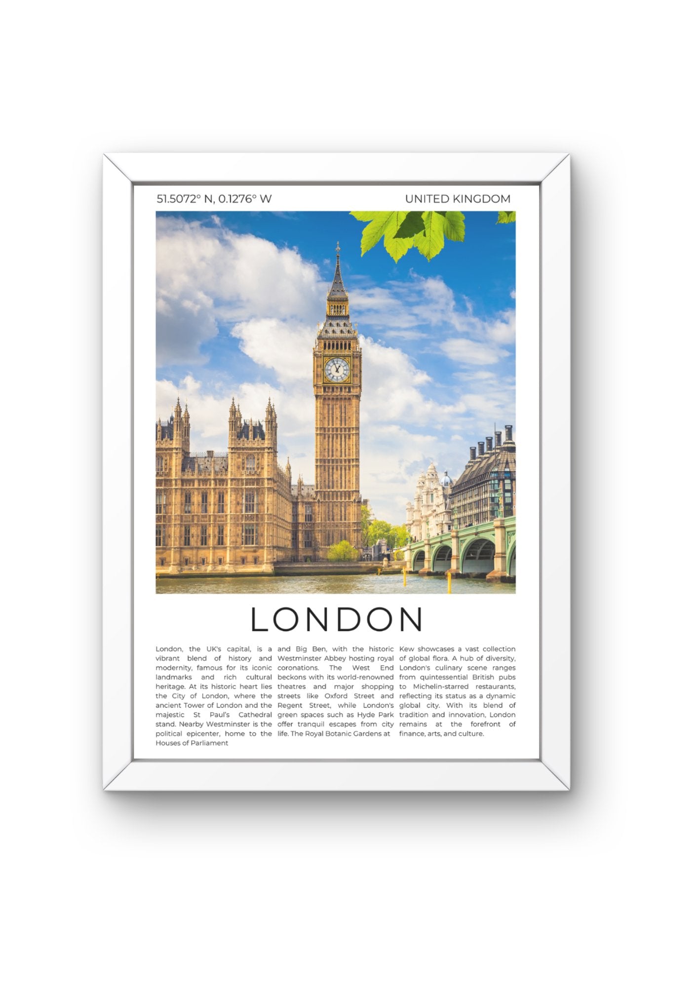 London: Iconic Capital of the UK - ProfessorPrintsUK - A6