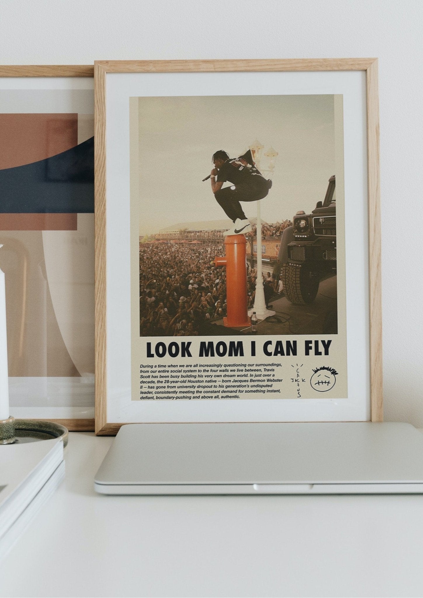 Look Mom I Can Fly, Nike Ad | Travis Scott Music Gift | Cactus Jack Birthday Gift | Travis Scott Album Wall Art | Cactus Jack Poster - ProfessorPrintsUK - A1