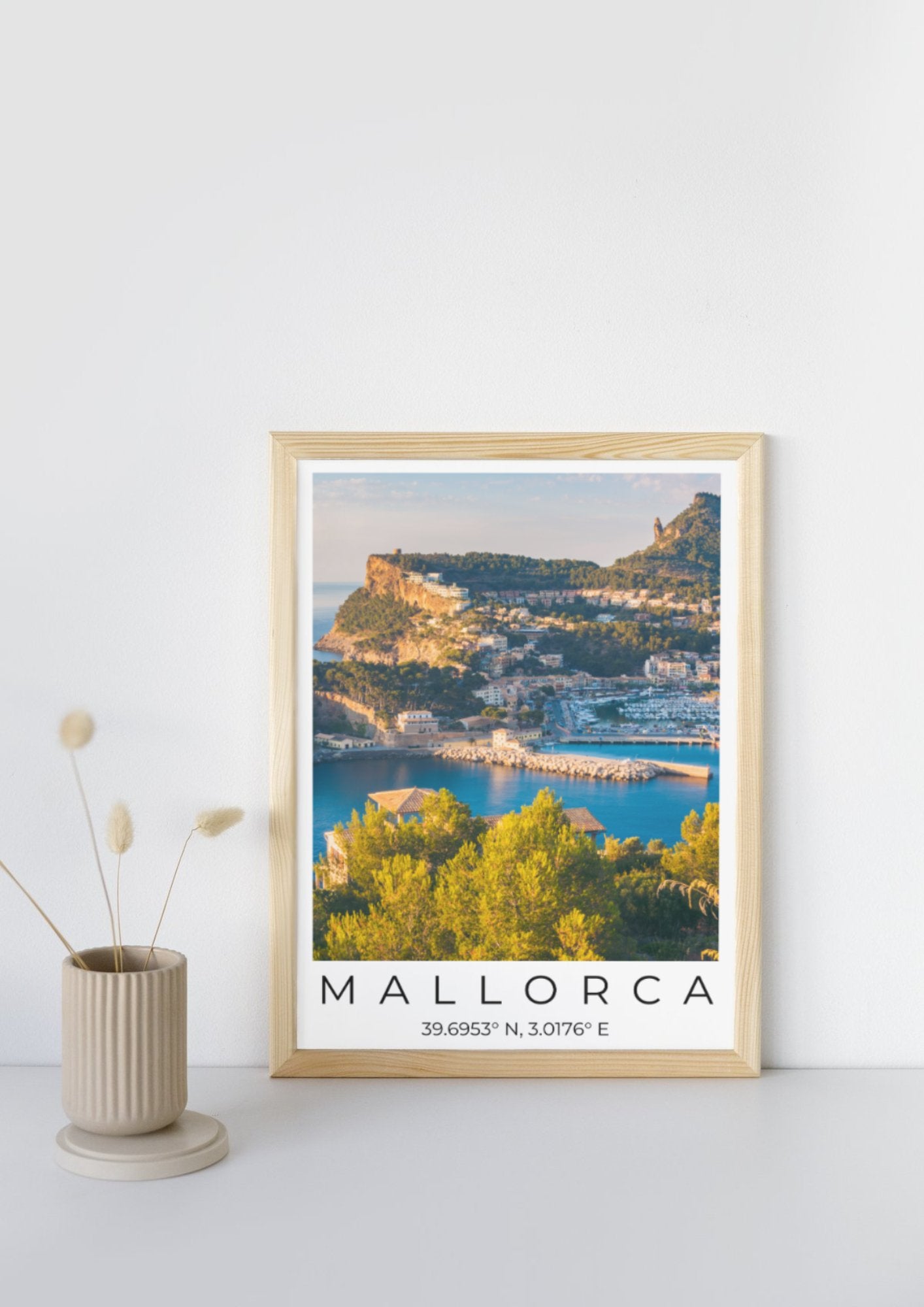 Mallorca Coordinates Poster - ProfessorPrintsUK - A6