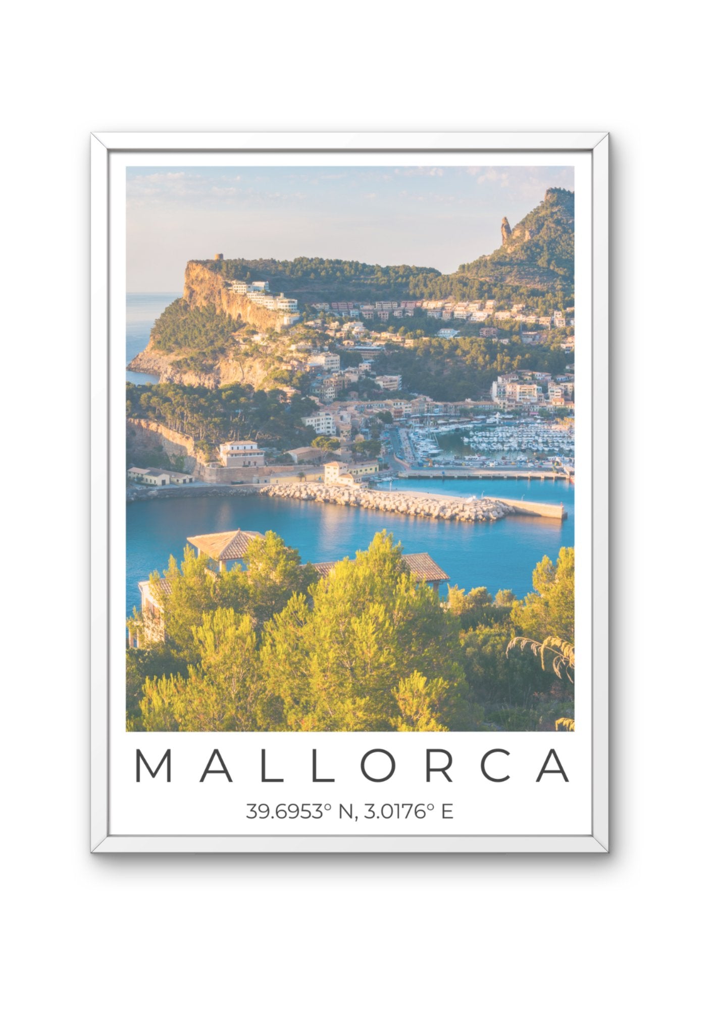 Mallorca Coordinates Poster - ProfessorPrintsUK - A6