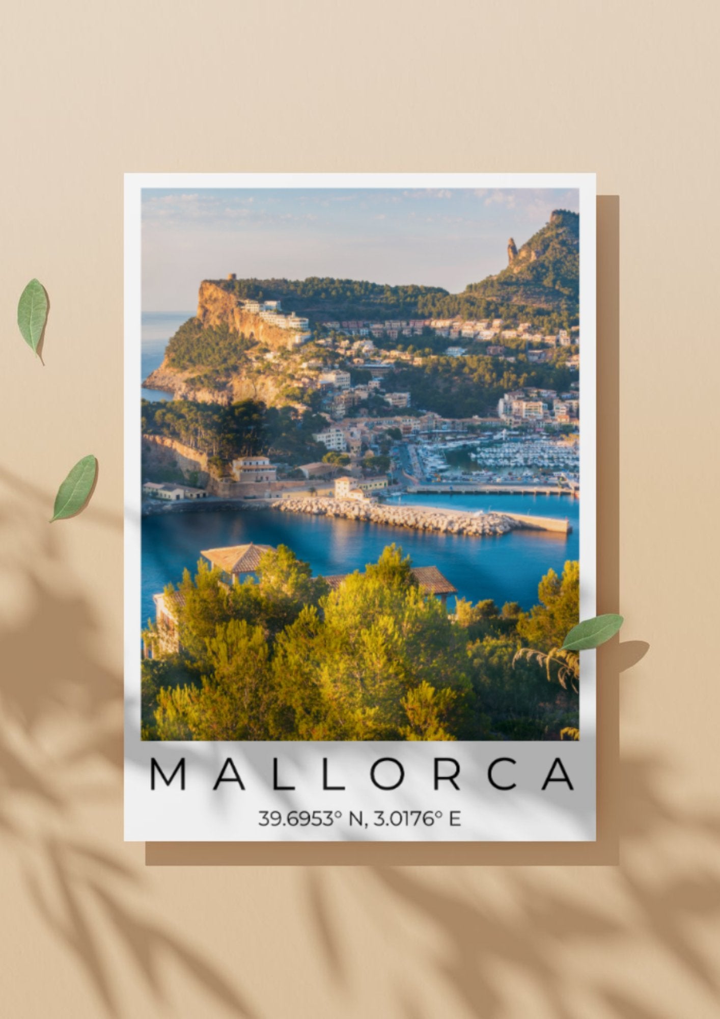 Mallorca Coordinates Poster - ProfessorPrintsUK - A6