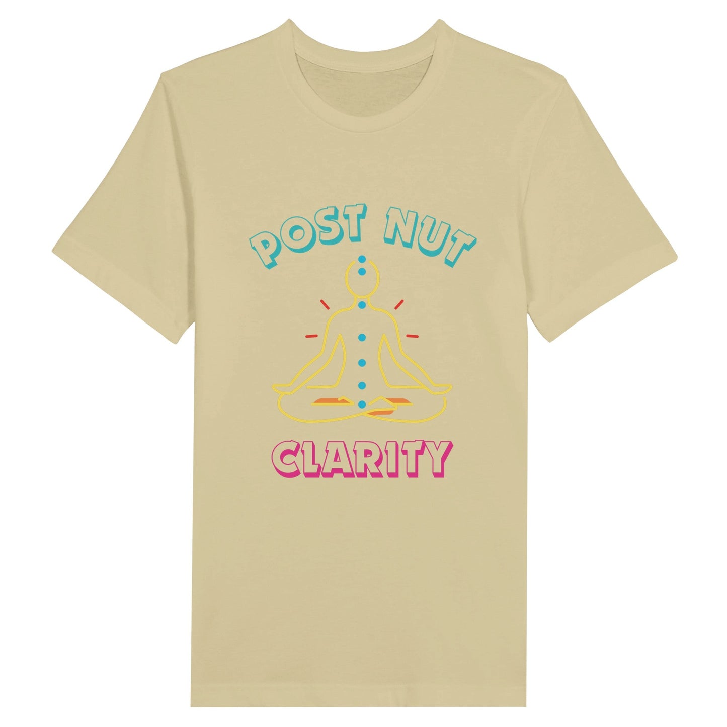 Men's Humor Tee - 'Post Nut Clarity' Quote - Funny Casual Shirt - ProfessorPrintsUK - Natural