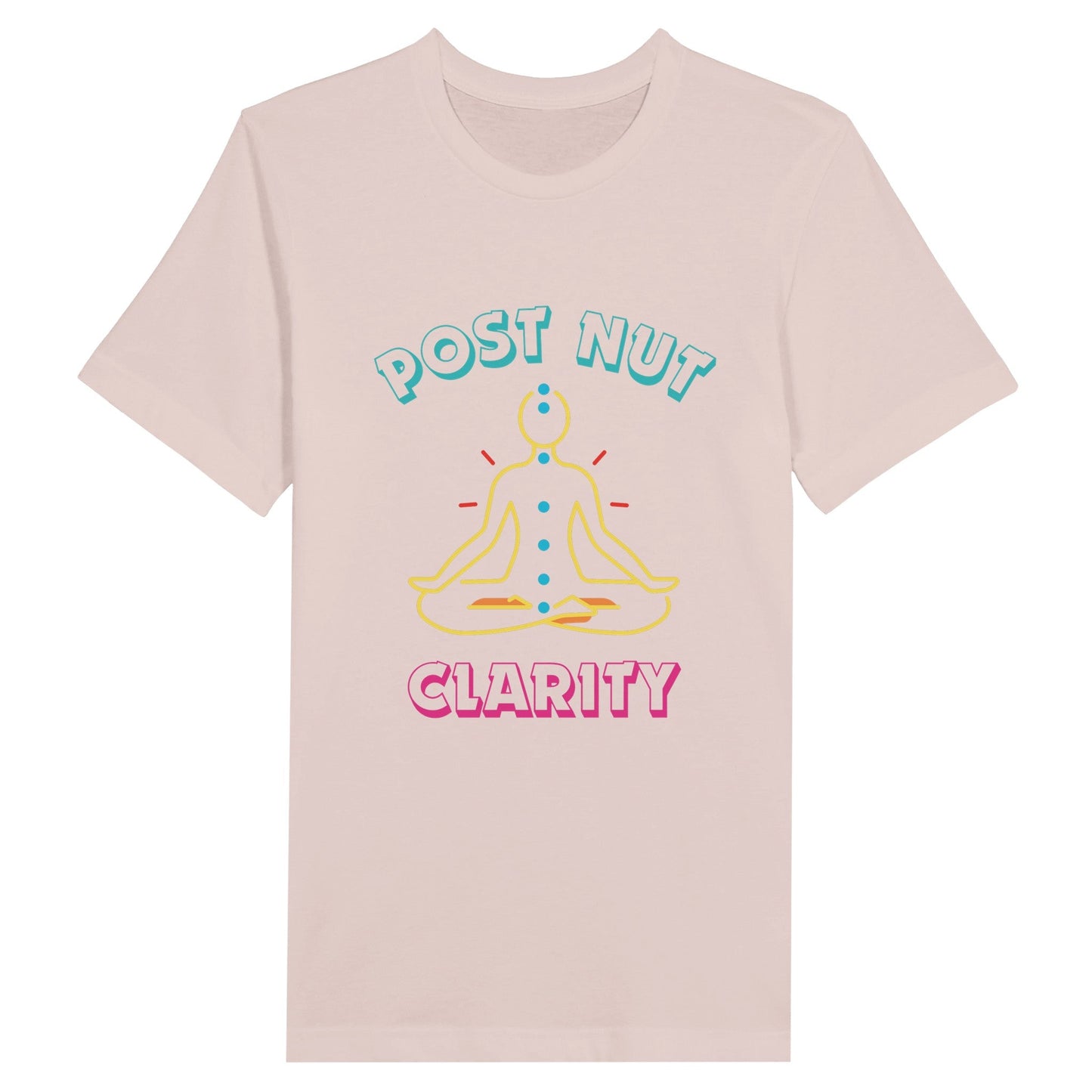 Men's Humor Tee - 'Post Nut Clarity' Quote - Funny Casual Shirt - ProfessorPrintsUK - Soft Pink