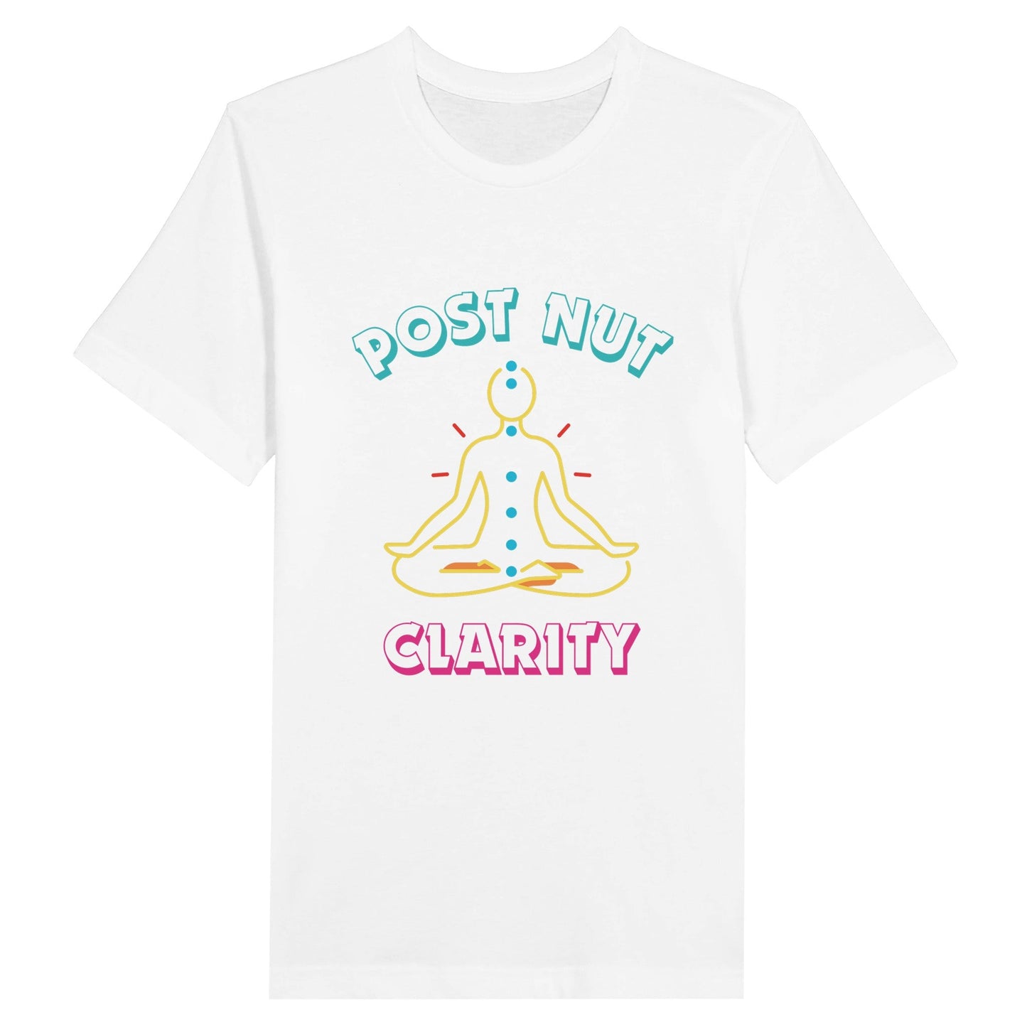 Men's Humor Tee - 'Post Nut Clarity' Quote - Funny Casual Shirt - ProfessorPrintsUK - White