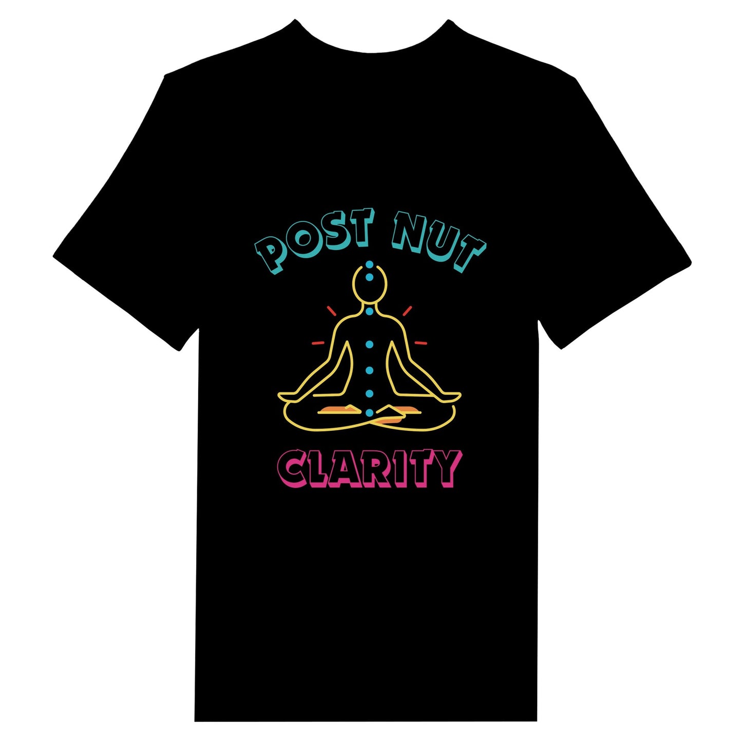 Men's Humor Tee - 'Post Nut Clarity' Quote - Funny Casual Shirt - ProfessorPrintsUK - Black